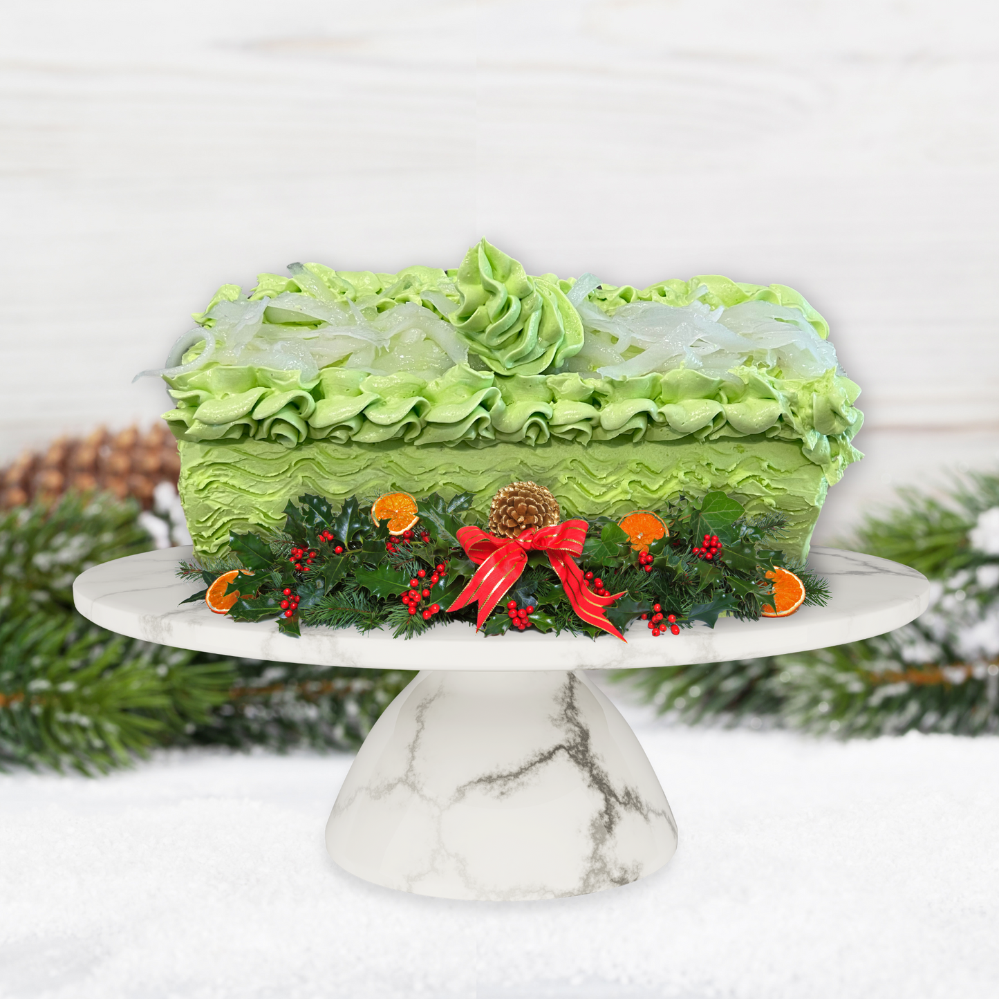 Buko Pandan Roll Cake