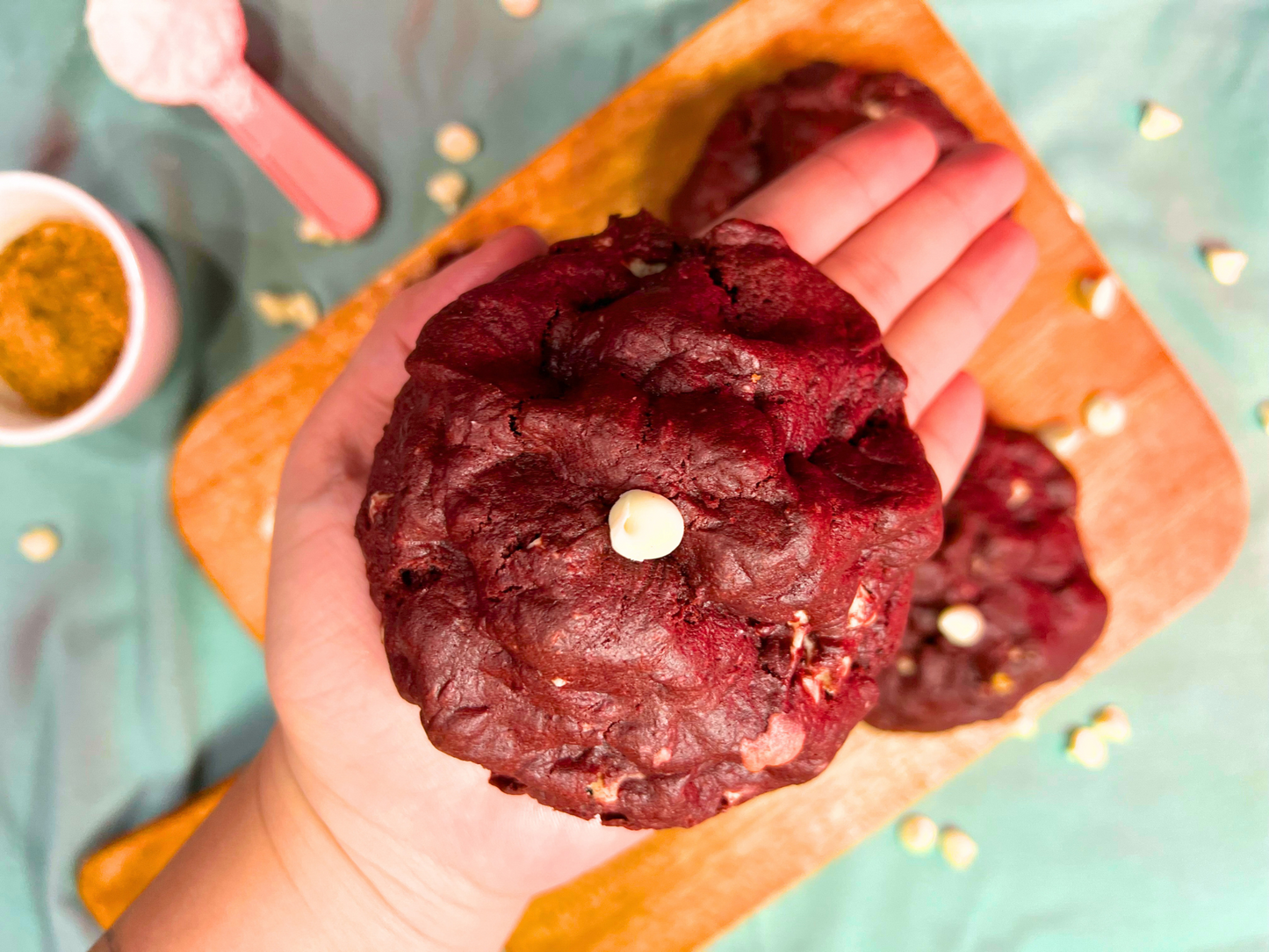 Red Velvet Chunky Cookies