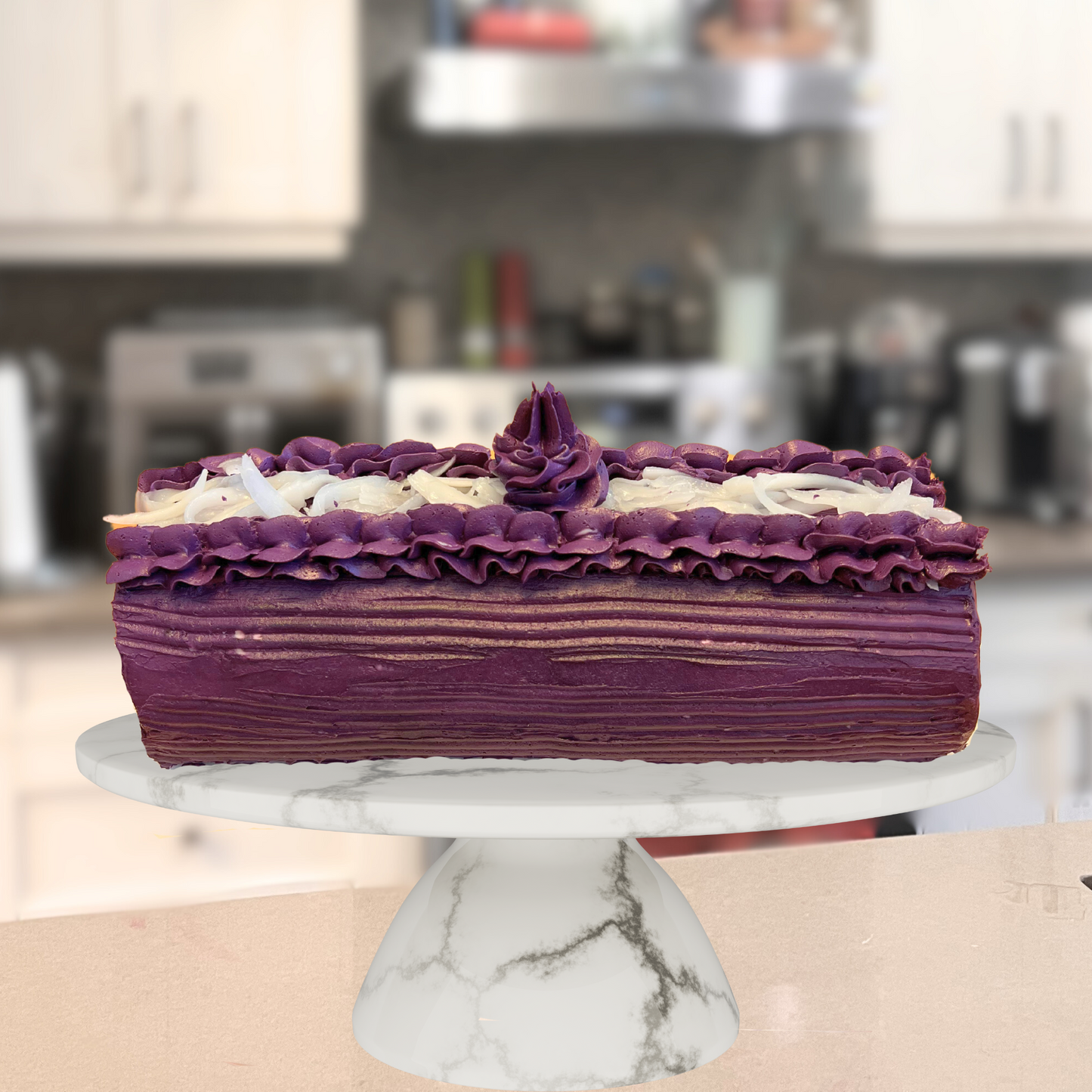 Ube Macapuno Roll Cake